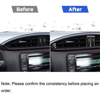 3 ใน 1 รถคาร์บอนไฟเบอร์ Central Air Outlet สติกเกอร์ตกแต่งสำหรับ Subaru BRZ / Toyota 86 2017-2019, ซ้ายและขวาไดรฟ์ Universal, Central Air Outlet