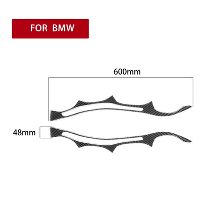 2 ชิ้น / เซ็ตคาร์บอนไฟเบอร์โคมไฟรถยนต์คิ้วตกแต่งสติ๊กเกอร์สำหรับ BMW E60 5 Series 2004-2010, วางกาวรุ่น, For BMW E60 5 Series 2004-2010