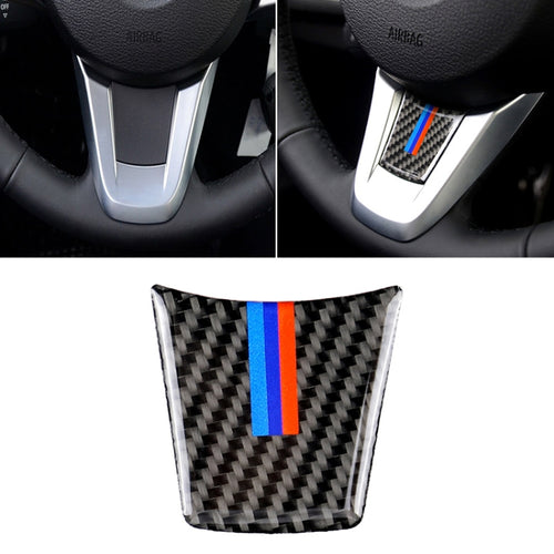 รถคาร์บอนไฟเบอร์พวงมาลัยสามสีสติกเกอร์ตกแต่งสำหรับ BMW Z4 2009-2015, Steering Wheel Sticker(Three Color)