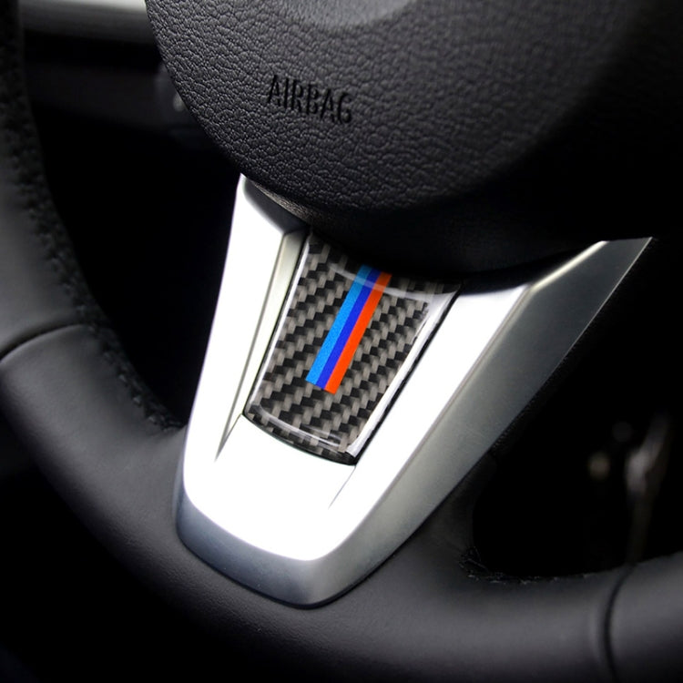 รถคาร์บอนไฟเบอร์พวงมาลัยสามสีสติกเกอร์ตกแต่งสำหรับ BMW Z4 2009-2015, Steering Wheel Sticker(Three Color)