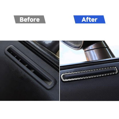 คาร์บอนไฟเบอร์รถประตู Air Outlet สติกเกอร์ตกแต่งสำหรับ Dodge Challenger 2015 ตอนนี้ขับรถซ้าย, Door Air Outlet