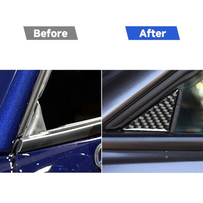 คาร์บอนไฟเบอร์รถซ้ายขวาหน้าต่างโพสต์สติกเกอร์ตกแต่งสำหรับ Dodge Challenger 2015 ตอนนี้ซ้ายขับรถ, Left Right Side Window Posts
