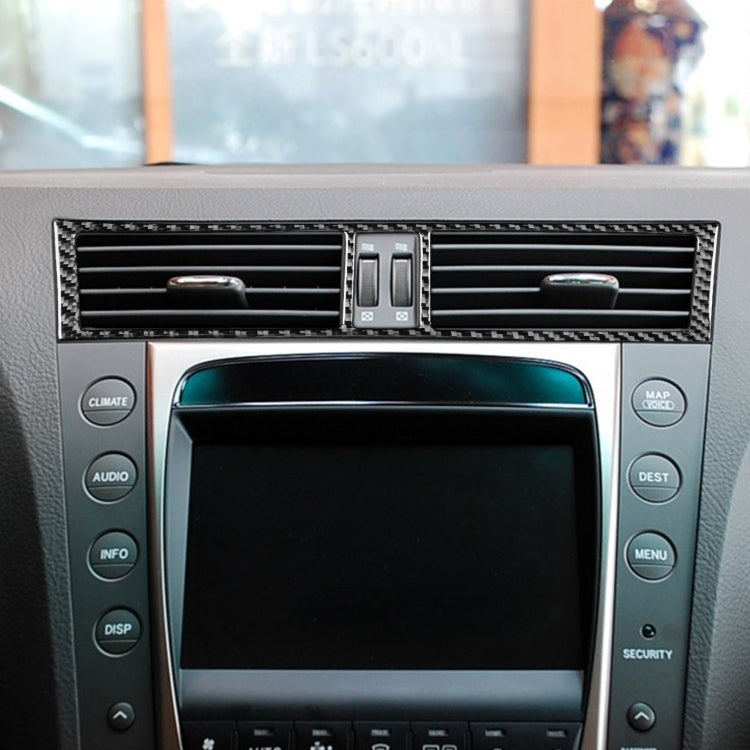 คาร์บอนไฟเบอร์รถ Central Control Air Outlet ตกแต่งสติกเกอร์สำหรับ Lexus GS 2006-2011, ซ้ายและขวา Universal, Central Control Air Outlet