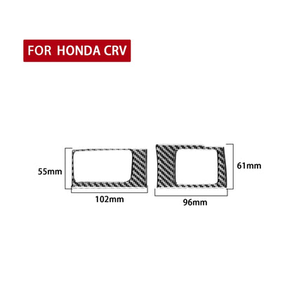 2 ชิ้น/เซ็ตคาร์บอนไฟเบอร์รถ Central Control Card กล่องแผงสติกเกอร์ตกแต่งสำหรับ Honda CRV 2007-2011, ไดรฟ์ซ้าย, Central Control Card Box ,Left Drive