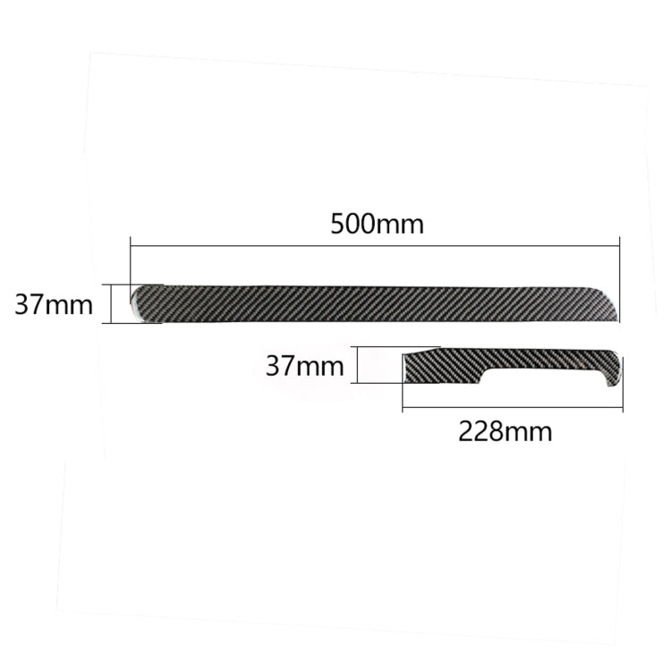 คาร์บอนไฟเบอร์รถ Central Control Strip สติกเกอร์ตกแต่งสำหรับ Volkswagen Golf 6 2008-2012,ขวาขับรถ, Central Control Strip, Right Driving