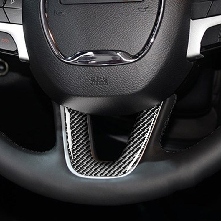 คาร์บอนไฟเบอร์รถพวงมาลัยคางสติกเกอร์ตกแต่งสำหรับ Dodge Challenger 2015 ถึงตอนนี้ขับรถด้านซ้าย, Steering Wheel Chin