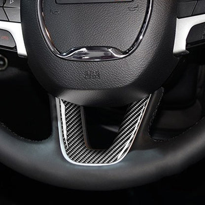 คาร์บอนไฟเบอร์รถพวงมาลัยคางสติกเกอร์ตกแต่งสำหรับ Dodge Challenger 2015 ถึงตอนนี้ขับรถด้านซ้าย, Steering Wheel Chin
