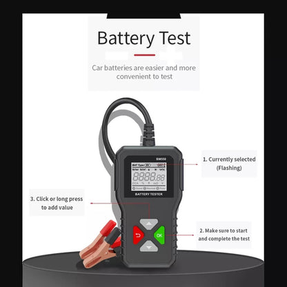 BM550 6V / 12V / 24V 3 in 1 เครื่องวิเคราะห์เครื่องทดสอบแบตเตอรี่เครื่องตรวจจับอายุการใช้งานแบตเตอรี่, BM550