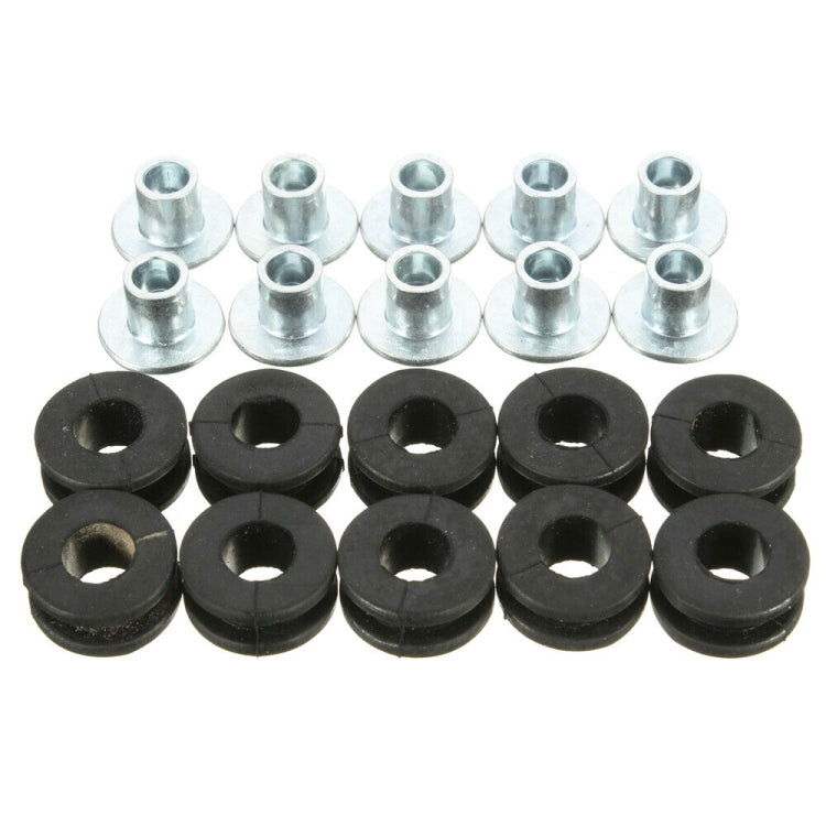 10 in 1 สำหรับรถจักรยานยนต์คาวาซากิยาง Grommets Bolt Assortment Kit, Rubber Grommets Bolt