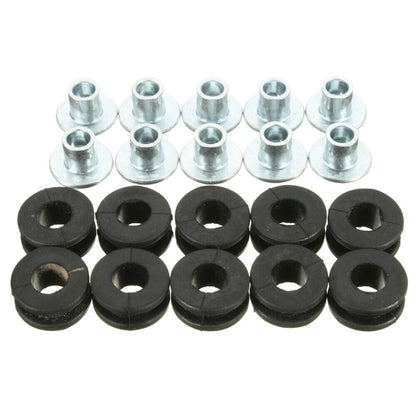 10 in 1 สำหรับรถจักรยานยนต์คาวาซากิยาง Grommets Bolt Assortment Kit, Rubber Grommets Bolt
