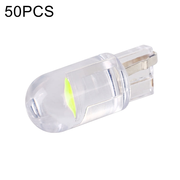 50 ชิ้น T10 DC24V / 0.36W / 0.03A รถ Clearance Light COB โคมไฟลูกปัด, DC24V (Ice Blue Light), DC24V (Blue Light), DC24V (Pink Light), DC24V (Green Light), DC24V (Red Light), DC24V (White Light), DC24V (Yellow Light)