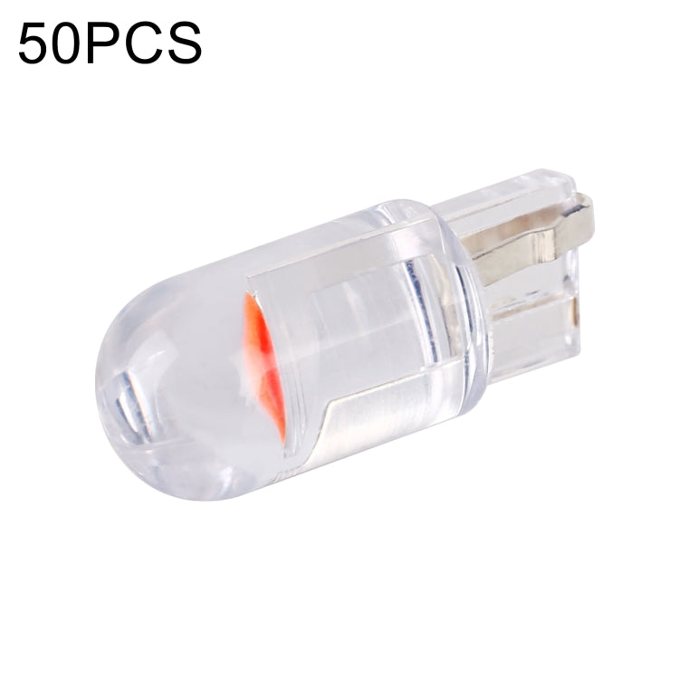 50 ชิ้น T10 DC24V / 0.36W / 0.03A รถ Clearance Light COB โคมไฟลูกปัด, DC24V (Ice Blue Light), DC24V (Blue Light), DC24V (Pink Light), DC24V (Green Light), DC24V (Red Light), DC24V (White Light), DC24V (Yellow Light)