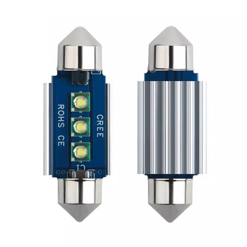 2 ชิ้น 36 มม. IC12V / 2.76W / 0.23A / 300LM 3LEDs SMD รถ โคมไฟอ่านหนังสือโดมแสง, 36mm