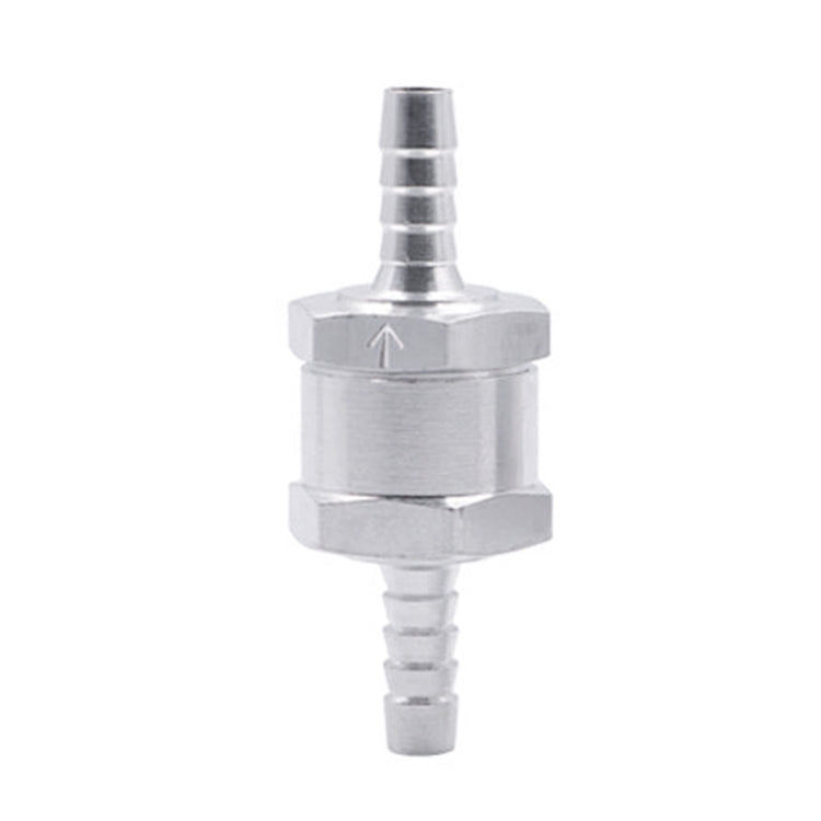 รถ 6 มม.อลูมิเนียมอัลลอยด์น้ำมันเชื้อเพลิงเบนซิน One Way Non Return Check Valve, 6mm Silver