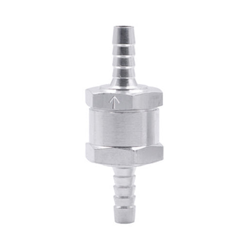 รถ 6 มม.อลูมิเนียมอัลลอยด์น้ำมันเชื้อเพลิงเบนซิน One Way Non Return Check Valve, 6mm Silver