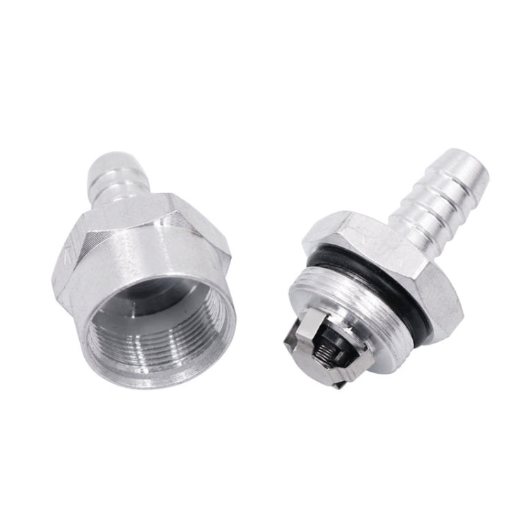 รถ 6 มม.อลูมิเนียมอัลลอยด์น้ำมันเชื้อเพลิงเบนซิน One Way Non Return Check Valve, 6mm Silver