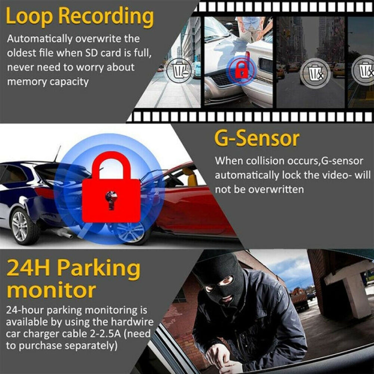 F9 รถด้านหน้าและด้านหลังกล้องคู่ HD อินฟราเรด Night Vision รถเครื่องบันทึกการขับขี่, Car Front and Rear