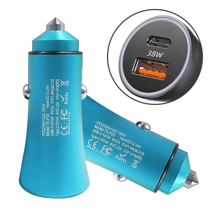 PD 20W อลูมิเนียมอัลลอยด์ Dual Interface Car Fast Charger