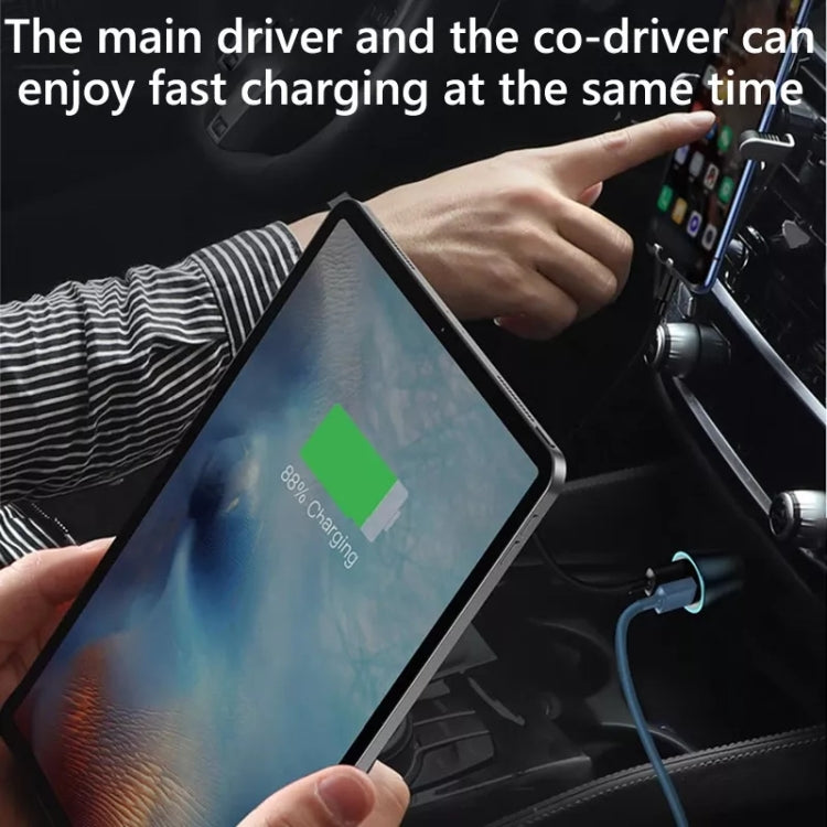 PD 20W อลูมิเนียมอัลลอยด์ Dual Interface Car Fast Charger