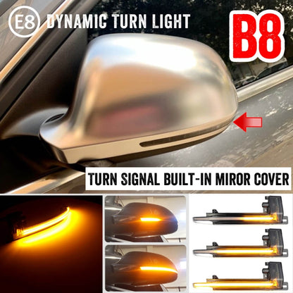 1 คู่สำหรับ Audi A4 B8 รถแบบไดนามิกไฟเลี้ยว LED กระจกมองหลัง Flasher น้ำ Blinker, For Audi A4 B8