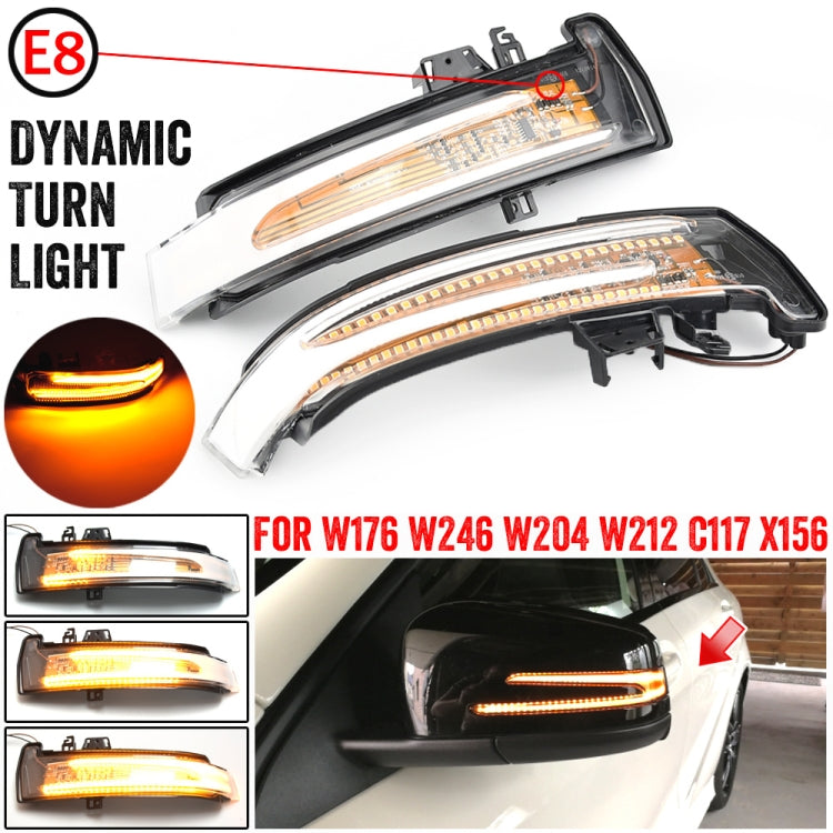 1 คู่สำหรับ Mercedes-Benz A Class W176 2013-2017 รถแบบไดนามิกไฟเลี้ยว LED กระจกมองหลัง Flasher น้ำ Blinker, For Mercedes-Benz A Class W176 2013-2017 (Transparent), For Mercedes-Benz A Class W176 2013-2017 (Transparent Black)