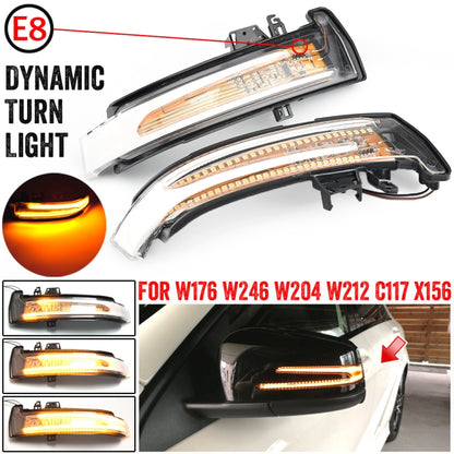 1 คู่สำหรับ Mercedes-Benz A Class W176 2013-2017 รถแบบไดนามิกไฟเลี้ยว LED กระจกมองหลัง Flasher น้ำ Blinker, For Mercedes-Benz A Class W176 2013-2017 (Transparent), For Mercedes-Benz A Class W176 2013-2017 (Transparent Black)
