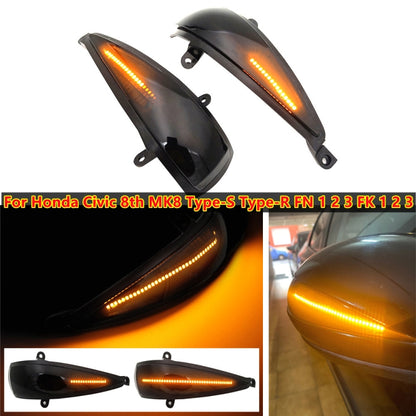 1 คู่สำหรับ Honda Civic 2006-2011 รถแบบไดนามิกไฟเลี้ยว LED กระจกมองหลัง Flasher น้ำ Blinker, For Honda Civic 2006-2011
