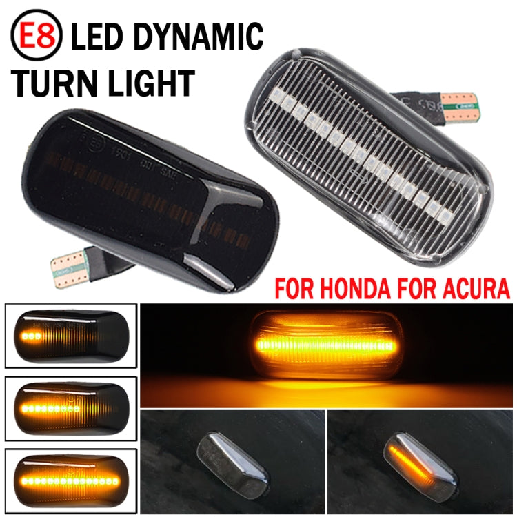 2pcs สำหรับ Honda Civic 2001-2015 รถ LED แบบไดนามิก Fender ด้านข้าง 34301-S5H-T02, For Honda Civic 2001-2015 (Transparent), For Honda Civic 2001-2015 (Transparent Black)