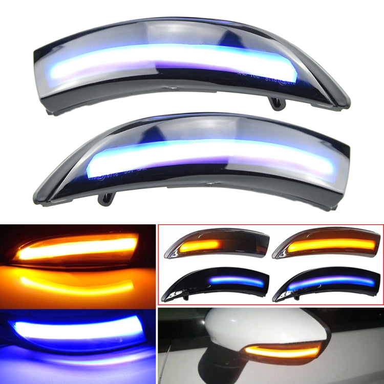 1 คู่สำหรับ Ford Fiesta 2008-2017 รถแบบไดนามิกไฟเลี้ยว LED กระจกมองหลัง Flasher น้ำ Blinker, For Ford Fiesta 2008-2017  (Blue)