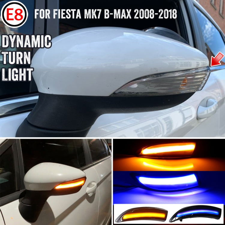 1 คู่สำหรับ Ford Fiesta 2008-2017 รถแบบไดนามิกไฟเลี้ยว LED กระจกมองหลัง Flasher น้ำ Blinker, For Ford Fiesta 2008-2017  (Blue)