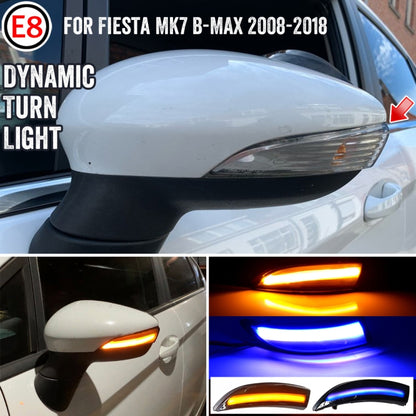 1 คู่สำหรับ Ford Fiesta 2008-2017 รถแบบไดนามิกไฟเลี้ยว LED กระจกมองหลัง Flasher น้ำ Blinker, For Ford Fiesta 2008-2017  (Blue)