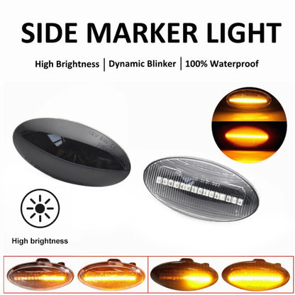 2 ชิ้นสำหรับ Suzuki Grand Vitara JT 2005-2012 รถแบบไดนามิก LED Fender ด้านข้าง, For Suzuki Grand Vitara JT 2005-2012 (Transparent), For Suzuki Grand Vitara JT 2005-2012 (Transparent Black)