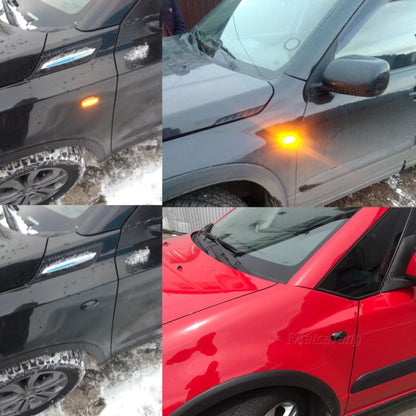 2 ชิ้นสำหรับ Suzuki Grand Vitara JT 2005-2012 รถแบบไดนามิก LED Fender ด้านข้าง, For Suzuki Grand Vitara JT 2005-2012 (Transparent), For Suzuki Grand Vitara JT 2005-2012 (Transparent Black)