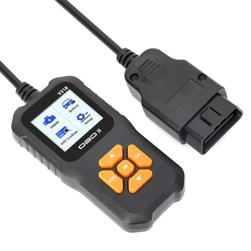 V318 รถ OBD2 หน้าจอสีเครื่องมือวิเคราะห์รหัสเครื่องอ่านรหัส, V318