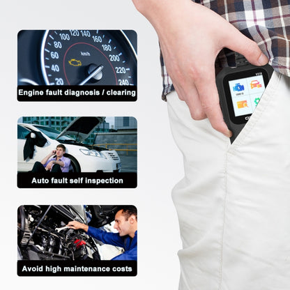 V318 รถ OBD2 หน้าจอสีเครื่องมือวิเคราะห์รหัสเครื่องอ่านรหัส, V318