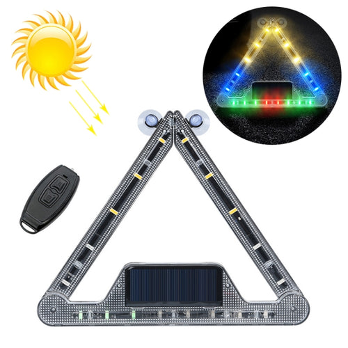 รถ ป้ายเตือนไฟสามเหลี่ยม การชาร์จพลังงานแสงอาทิตย์ Strobe ไฟเรนเจอร์ฉุกเฉิน