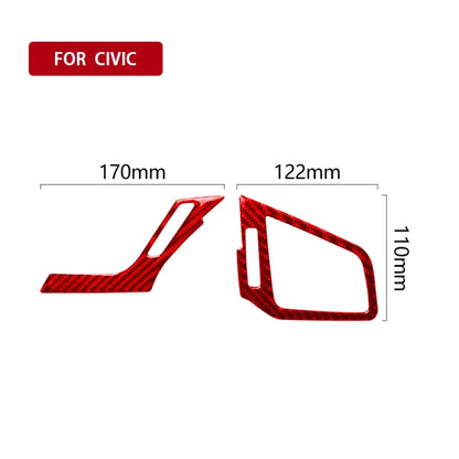 คาร์บอนไฟเบอร์ซ้ายและขวา Air Outlet ตกแต่งสติกเกอร์สำหรับ Honda รุ่นที่ 10 Civic 2016-2019, ไดรฟ์ซ้าย, Air Outlet Left Drive