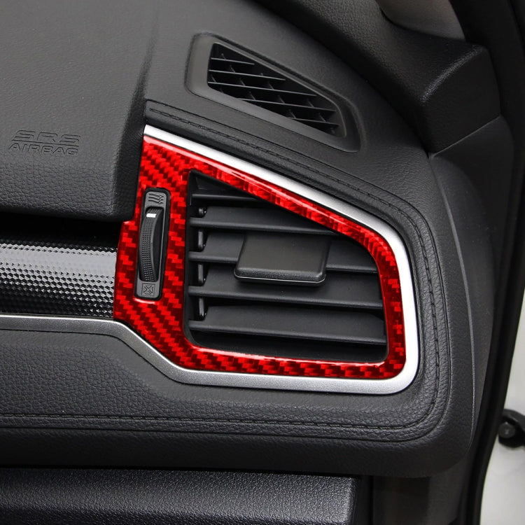 คาร์บอนไฟเบอร์ซ้ายและขวา Air Outlet ตกแต่งสติกเกอร์สำหรับ Honda รุ่นที่ 10 Civic 2016-2019, ไดรฟ์ซ้าย, Air Outlet Left Drive