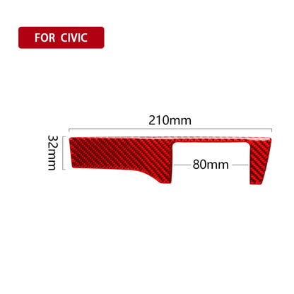 คาร์บอนไฟเบอร์ไฟหน้าแผงสวิทช์สติกเกอร์ตกแต่งสำหรับ Honda รุ่นที่ 10 Civic 2016-2019,ขวา, Headlight Switch Right Drive