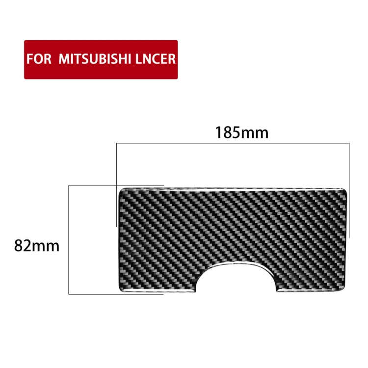 รถคาร์บอนไฟเบอร์ถ้วยผู้ถือสติกเกอร์ตกแต่งสำหรับ Mitsubishi Lancer-EX / EVO / Fortis 9-10th Generation,ซ้ายและขวาไดรฟ์ Universal, Cup Holder