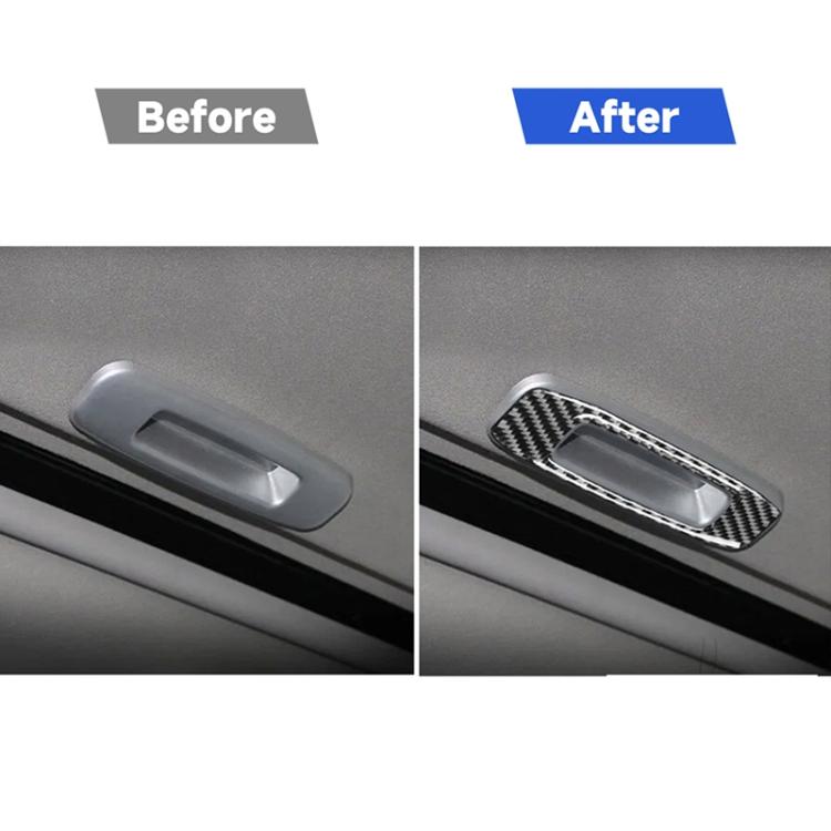 คาร์บอนไฟเบอร์Skylight Handleสติกเกอร์ตกแต่งสำหรับMitsubishi Lancer EVO (DE/ES) 2008-2015,ซ้ายและขวาไดรฟ์Universal, Skylight Handle (DE/ES)