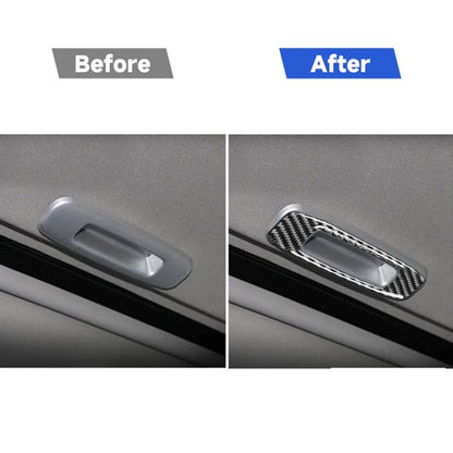 คาร์บอนไฟเบอร์Skylight Handleสติกเกอร์ตกแต่งสำหรับMitsubishi Lancer EVO (DE/ES) 2008-2015,ซ้ายและขวาไดรฟ์Universal, Skylight Handle (DE/ES)