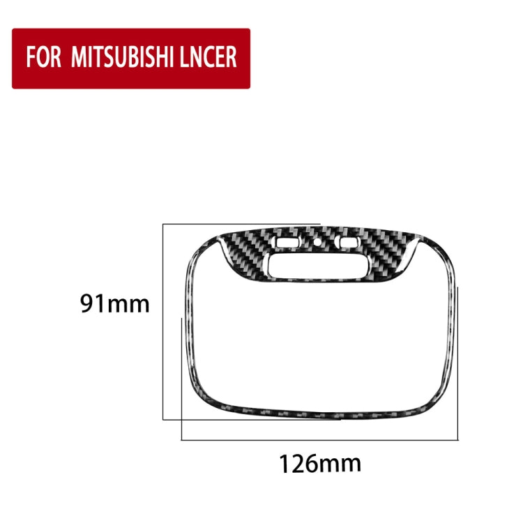 รถคาร์บอนไฟเบอร์ด้านหลังอ่านหนังสือสติกเกอร์ตกแต่งสำหรับ Mitsubishi Lancer EVO 2008-2015, ซ้ายและขวา Universal, Rear Roof Reading Light