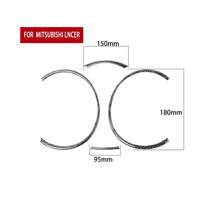 4 ชิ้นคาร์บอนไฟเบอร์ Speedometer ตกแต่งสติกเกอร์สำหรับ Mitsubishi Lancer EVO 2008-2015, ซ้ายและขวาไดรฟ์ Universal, Speedometer