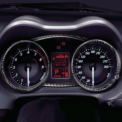 4 ชิ้นคาร์บอนไฟเบอร์ Speedometer ตกแต่งสติกเกอร์สำหรับ Mitsubishi Lancer EVO 2008-2015, ซ้ายและขวาไดรฟ์ Universal, Speedometer