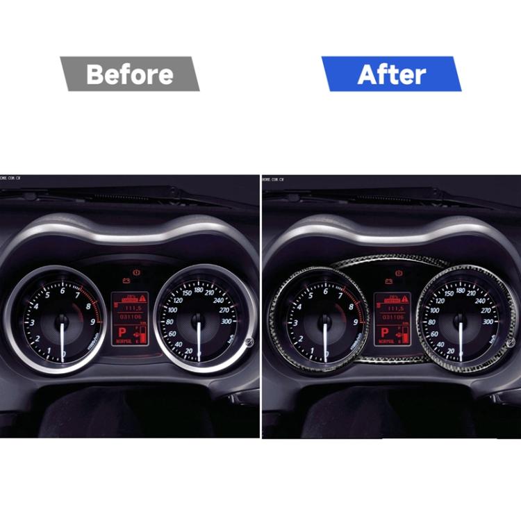 4 ชิ้นคาร์บอนไฟเบอร์ Speedometer ตกแต่งสติกเกอร์สำหรับ Mitsubishi Lancer EVO 2008-2015, ซ้ายและขวาไดรฟ์ Universal, Speedometer