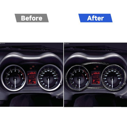 4 ชิ้นคาร์บอนไฟเบอร์ Speedometer ตกแต่งสติกเกอร์สำหรับ Mitsubishi Lancer EVO 2008-2015, ซ้ายและขวาไดรฟ์ Universal, Speedometer