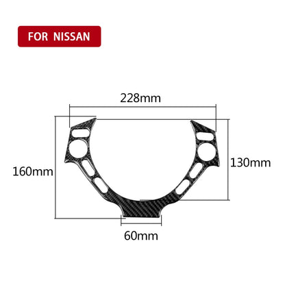 คาร์บอนไฟเบอร์พวงมาลัยปุ่มสติกเกอร์ตกแต่งสำหรับ Nissan GTR R35 2008-2016, ซ้ายและขวา Universal, Steering Wheel Buttons