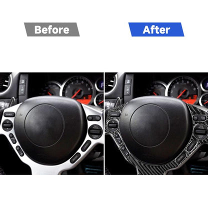 คาร์บอนไฟเบอร์พวงมาลัยปุ่มสติกเกอร์ตกแต่งสำหรับ Nissan GTR R35 2008-2016, ซ้ายและขวา Universal, Steering Wheel Buttons
