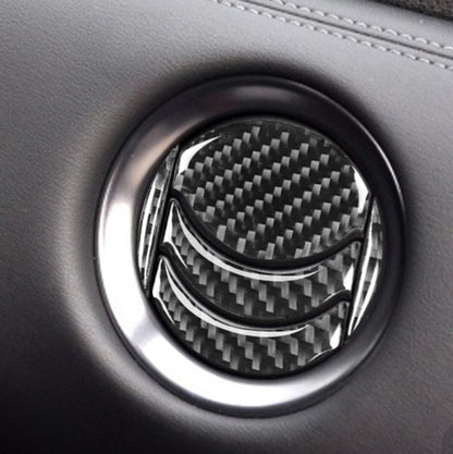 20 PCS คาร์บอนไฟเบอร์ Central Air Outlet สติกเกอร์ตกแต่งสำหรับ Nissan GTR R35 2008-2016, ซ้ายและขวาไดรฟ์ Universal, 20 PCS Central Air Outlet